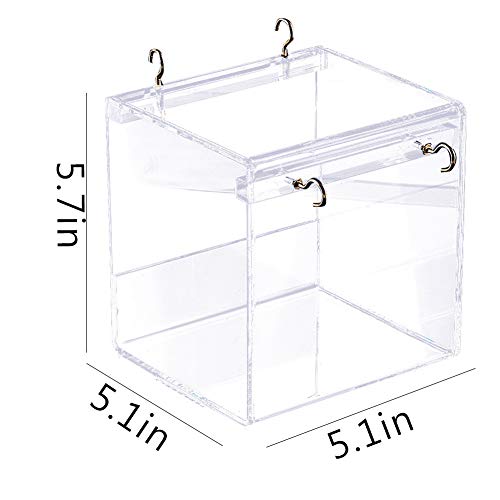 Tfwadmx Bird Bathtub for Cage Parrot Bath Shower Box Bowl No-Leak...
