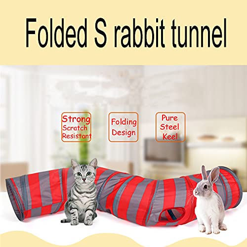 Tfwadmx Bunny Tunnel Rabbit Tunnels and Tubes, Collapsible Hideou...