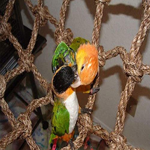 Tfwadmx Natural Bird Rope Net, Large Size - 24X24 Parrot Swin...