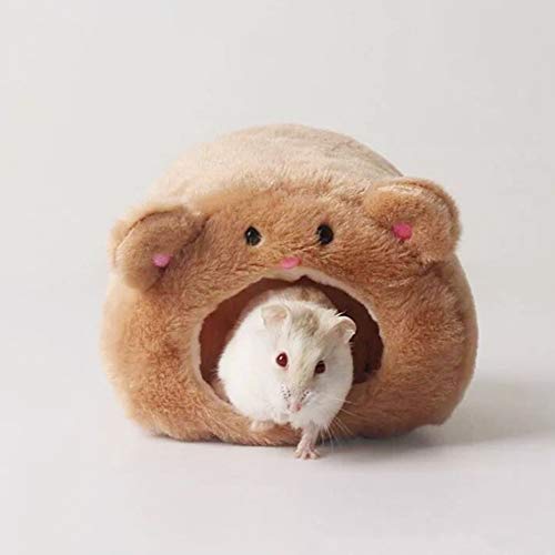 Tfwadmx Rat Bed, Hamster Nest Fleece Hut Winter Warm House Sleep ...