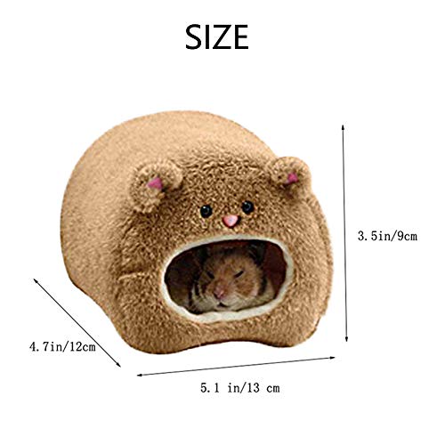 Tfwadmx Rat Bed, Hamster Nest Fleece Hut Winter Warm House Sleep ...