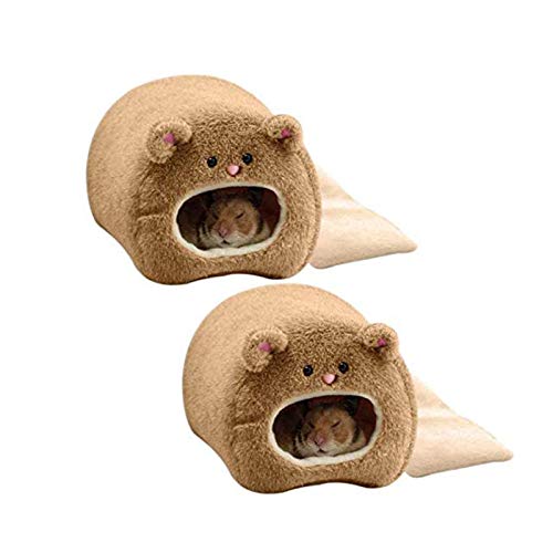 Tfwadmx Rat Bed, Hamster Nest Fleece Hut Winter Warm House Sleep ...