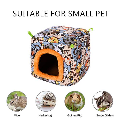 Warm Guinea Pig Hamster Bed Hedgehog Hut Plush House Winter Nest ...