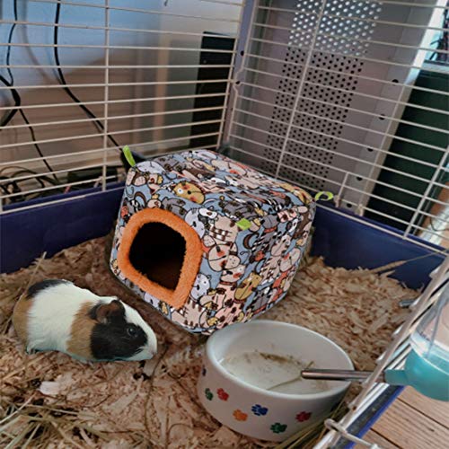 Warm Guinea Pig Hamster Bed Hedgehog Hut Plush House Winter Nest ...
