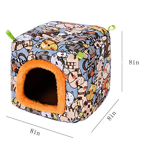 Warm Guinea Pig Hamster Bed Hedgehog Hut Plush House Winter Nest ...