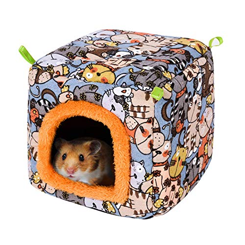 Warm Guinea Pig Hamster Bed Hedgehog Hut Plush House Winter Nest ...