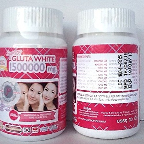 2X Supreme Gluta White 1500000 Mg. Whitening & Anti Aging, 1 Bot...