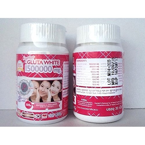 2X Supreme Gluta White 1500000 Mg. Whitening & Anti Aging, 1 Bot...