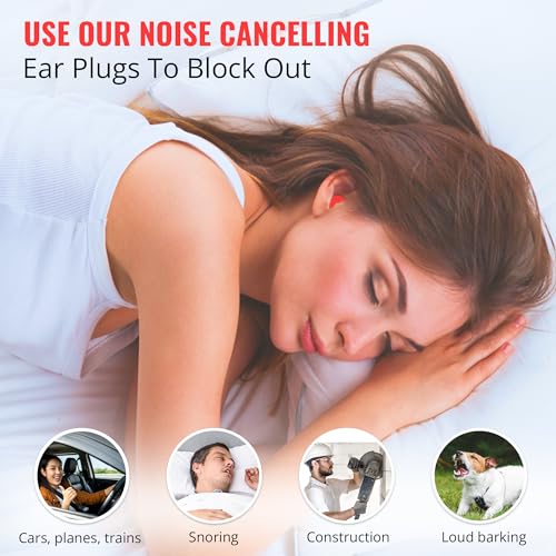 The Ear Buddy Premium Soft Foam Ear Plugs for Sleeping Noise Canc...