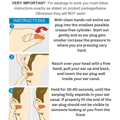 The Ear Buddy Premium Soft Foam Ear Plugs for Sleeping Noise Canc...