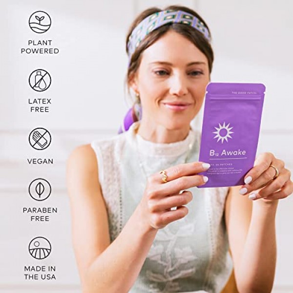 The Good Patch B12 Awake Patch with Plant-Based Ingredients, Infu...