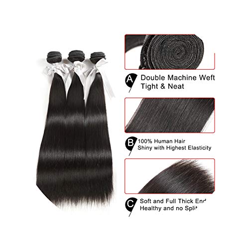 Human Hair Bundles With Closure 3 4 Bundles With Closure Remy Hai...