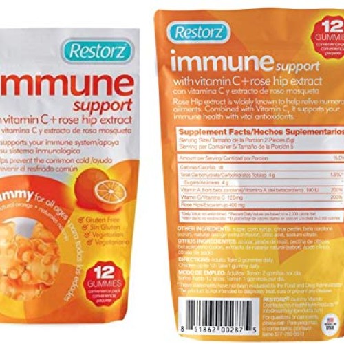 Immune Support Gummies with Natural Vitamin C and Rose Hip Extrac...