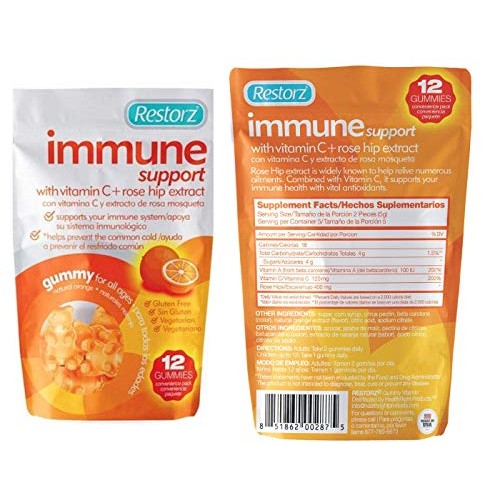 Immune Support Gummies with Natural Vitamin C and Rose Hip Extrac...