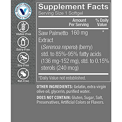 Saw Palmetto Extract 160mg, Supplement for Prostate Health Easy t...