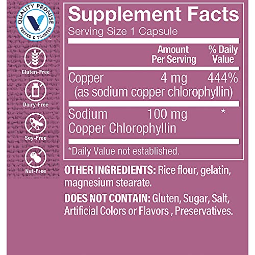The Vitamin Shoppe Chlorophyll 100mg Natural Food Supplement, Gre...