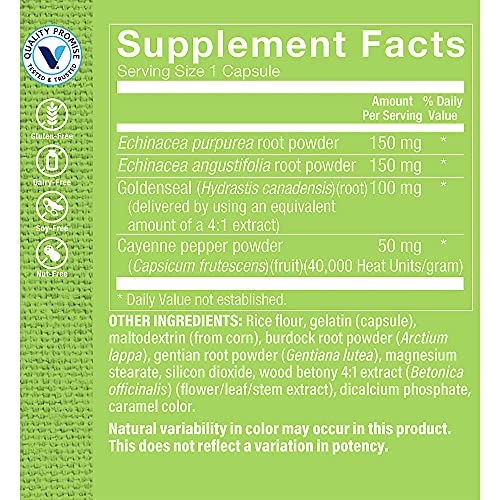 The Vitamin Shoppe Echinacea Goldenseal Complex, Seasonal Herbal ...