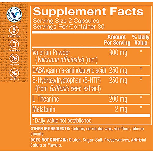 The Vitamin Shoppe Sleep Support, with Melatonin, LTheanine, Vale...