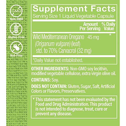 The Vitamin Shoppe Super Strength Oil of Oregano 45MG 70 Carvacr...
