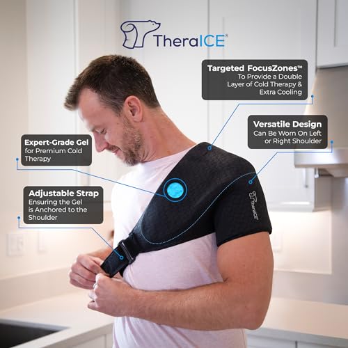 TheraICE Shoulder Ice Pack Wrap/Reusable Ice Pack for Rotator Cuf...