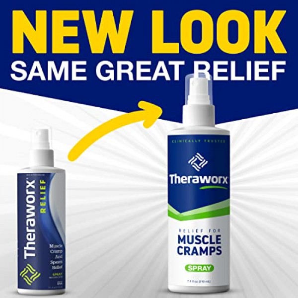 Theraworx Relief Muscle Cramp & Spasm Spray Fast-Acting Leg Soren...