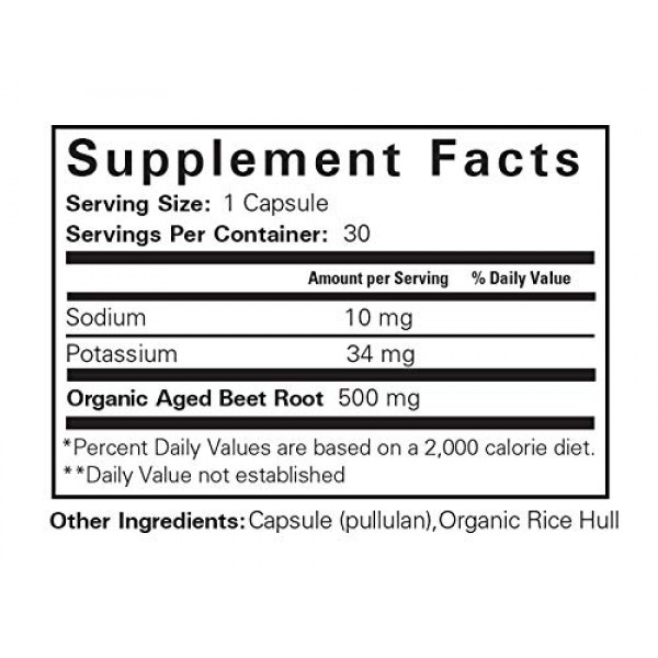 Pills for High Blood Pressure and Stamina ... Aged Beet Root Capsules 