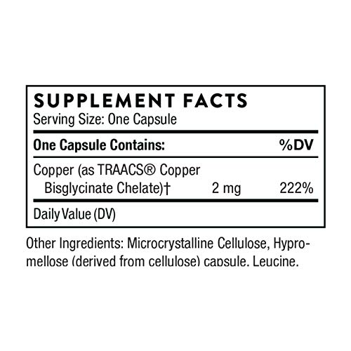 Thorne Research - Copper Bisglycinate - Well-Absorbed Trace Miner...