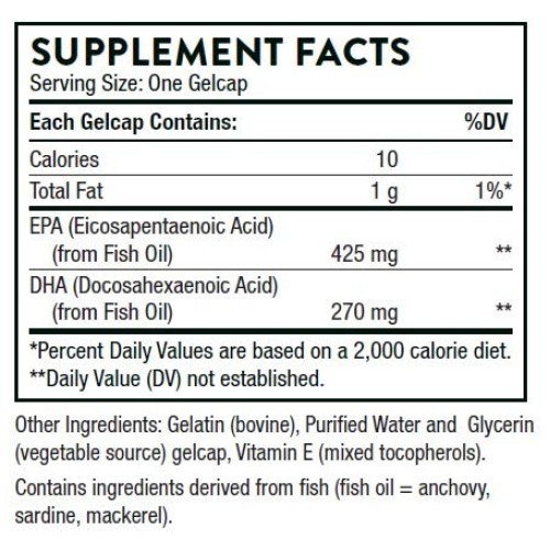 Thorne Super EPA - Omega-3 Fatty Acids EPA 425mg and DHA 270mg Su...