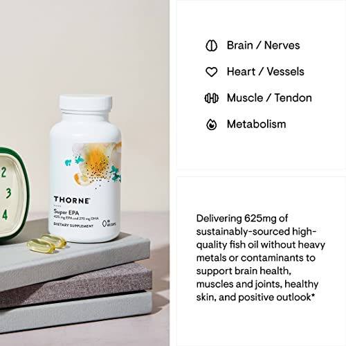 Thorne Super EPA - Omega-3 Fatty Acids EPA 425mg and DHA 270mg Su...