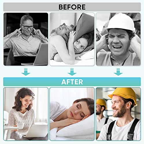 TICONN 200 Pairs Ear Plugs, 32dB Noise Reduction Earplugs for Sle...