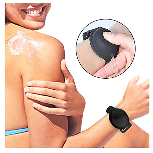 3 Sets Silicone Hand Sanitizer Bracelet Dispenser with Travel Bot...