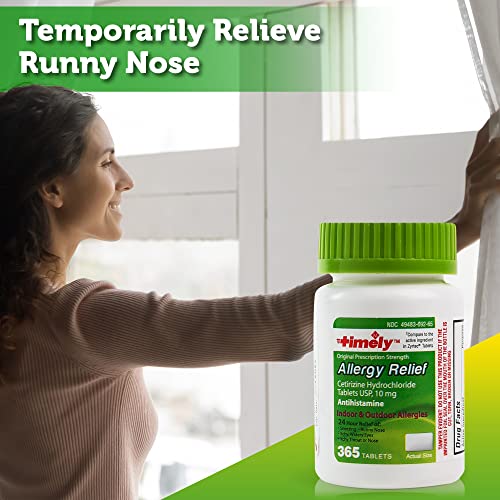 TIME-CAP LABS, INC. Timely Cetirizine HCl 10 Mg 365 Tablets - Com...