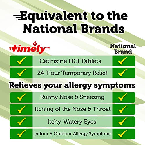 TIME-CAP LABS, INC. Timely Cetirizine HCl 10 Mg 365 Tablets - Com...
