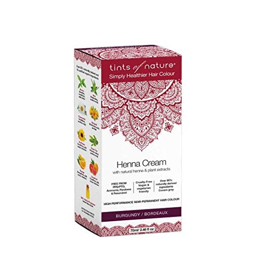 Tints of Nature Burgundy Semi-Permanent Henna Cream Hair Colour N...