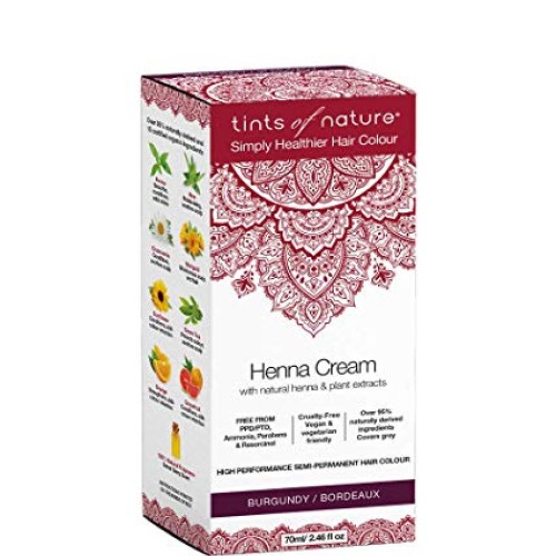 Tints of Nature Burgundy Semi-Permanent Henna Cream Hair Colour N...
