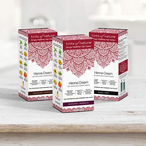 Tints of Nature Burgundy Semi-Permanent Henna Cream Hair Colour N...