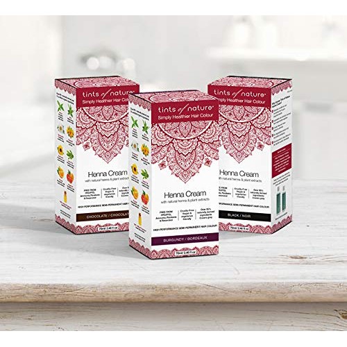 Tints of Nature Burgundy Semi-Permanent Henna Cream Hair Colour N...