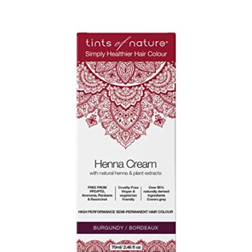 Tints of Nature Burgundy Semi-Permanent Henna Cream Hair Colour N...