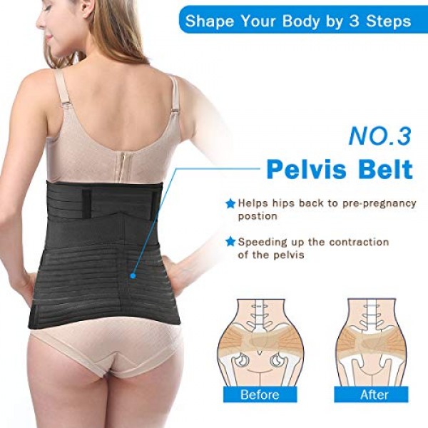 3 in 1 Postpartum Belly Girdle Support Recovery Band Fajas Postpa...