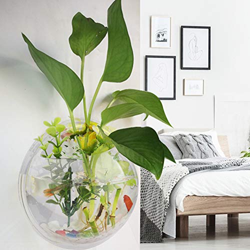 TITA-DONG Wall Hanging Fish Tank,3 Pack Hanging Fish Bowl,Transpa...