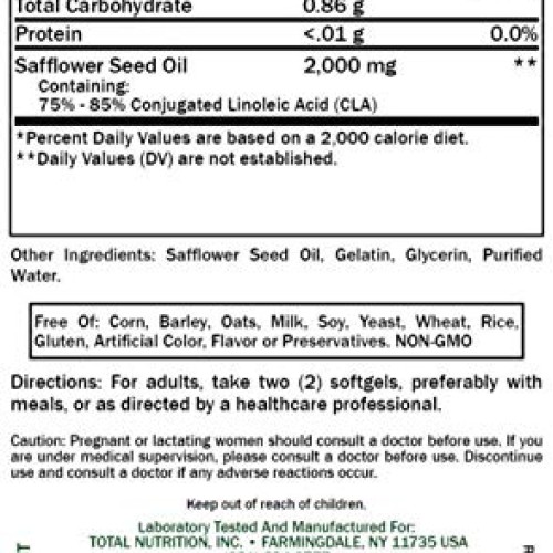 CLA Softgels Supplement | 2,000 MG - 200 Count | Conjugated Linol...