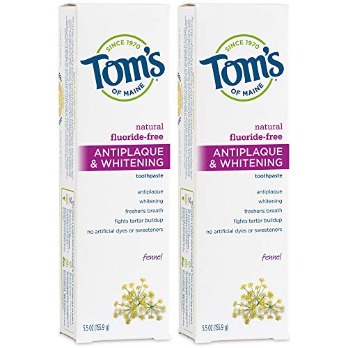 Toms of Maine Fluoride-Free Antiplaque & Whitening Natural Tooth...