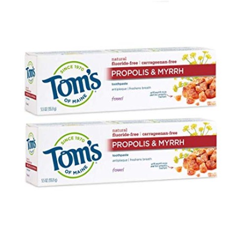Toms of Maine Fluoride-Free Propolis & Myrrh Natural-Toothpaste,...