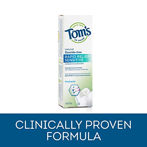 Toms of Maine Fluoride-Free Rapid Relief Sensitive Toothpaste, F...