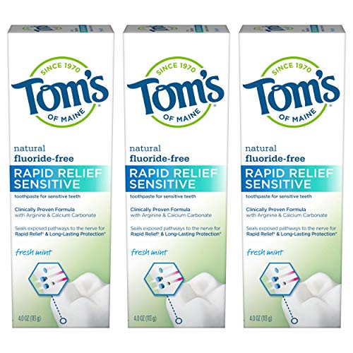 Toms of Maine Fluoride-Free Rapid Relief Sensitive Toothpaste, F...