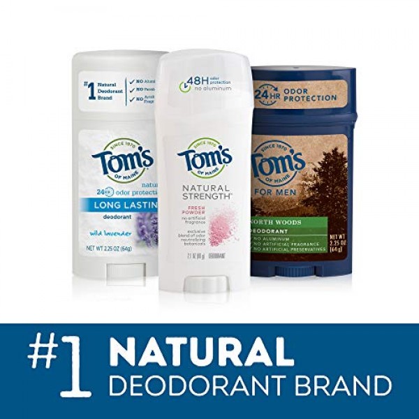 Toms of Maine Long-Lasting Aluminum-Free Natural Deodorant for M...