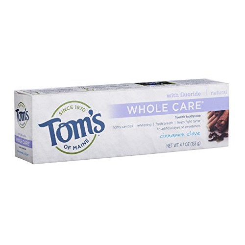 Toms of Maine Whole Care Fluoride Toothpaste, Cinnamon Clove, 4....