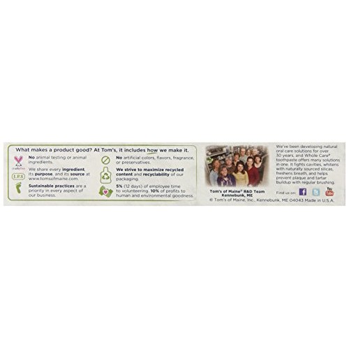 Toms of Maine Whole Care Fluoride Toothpaste, Cinnamon Clove, 4....
