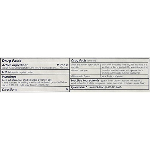 Toms of Maine Whole Care Fluoride Toothpaste, Cinnamon Clove, 4....