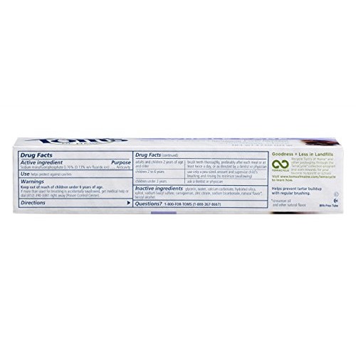 Toms of Maine Whole Care Fluoride Toothpaste, Cinnamon Clove, 4....
